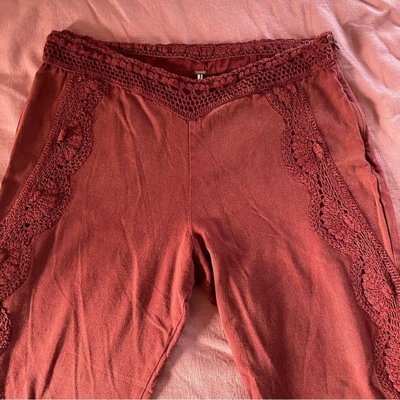 NWT Free People Neptunes Net Crochet Flare Pants sz 12 - Picture 8 of 14